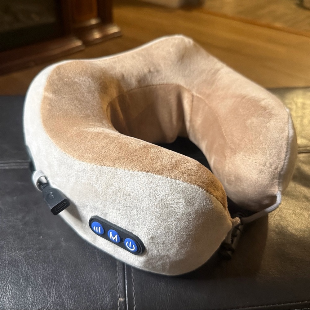 New Beige and Brown Travel Neck Pillow